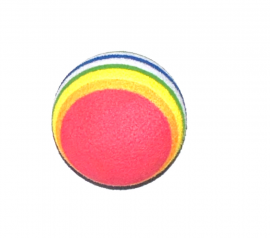 Rainbow Foam Ball Cat Toy